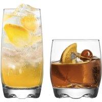 LAV Adora Glassware 12 Piece Set - Clear