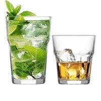 LAV Aras Glassware 12 Piece Set - Clear