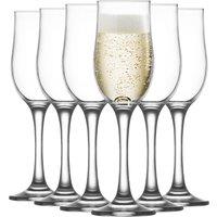 LAV Nevakar Champagne Flutes - 195ml - Clear - Pack of 12