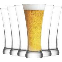 LAV Sorgum Pilsner Beer Glasses - 380ml - Clear - Pack of 12