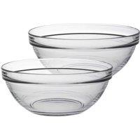 Duralex Lys Glass Stacking Bowls for Kitchen, Serving - 17cm (7") - Pack of 6 in Clear