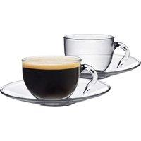 Argon Tableware Glass Espresso Cup & Saucer Set - 60ml - 12 Piece in Clear