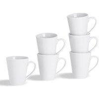 Argon Tableware 285ml White Coffee Mug Set of 12 - Durable Dishwasher Safe Mugs Cups