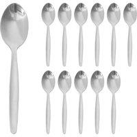 Argon Tableware 48x Stainless Steel Teaspoons in Silver
