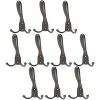 Hammer and Tongs Rustic Hat and Double Robe Hook - W90mm x H140mm - Black - Pack of 10 | Size: 1000mm x 1000mm
