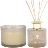 Nicola Spring Pomelo & Passion Fruit Candle & Diffuser Set - 350g Jar + 200ml Diff in Grey
