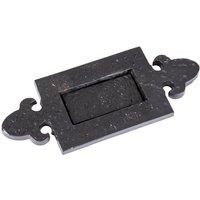 Hammer and Tongs Fleur De Lis Letter Plate - W270mm x H105mm - Black | Size: 10000mm x 520mm