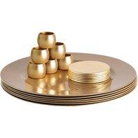 Argon Tableware 18 Piece Metallic Charger Plates Set in Gold
