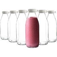 Argon Tableware Tallo Glass Bottles - 1 Litre - Clear - Pack of 6