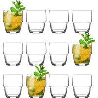 LAV Galata Stacking Tumbler Glasses - 285ml - Clear - Pack of 12