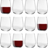 LAV Gaia Stemless Red Wine Glasses - 475ml - Clear - Pack of 12