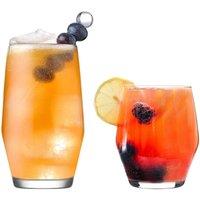 LAV Ella Glassware 12 Piece Set - Clear