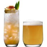 LAV Sude Glassware 12 Piece Set - Clear