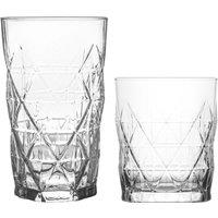 LAV Keops Glassware 12 Piece Set - Clear