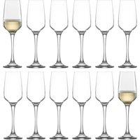 LAV Lal Glass Champagne Flutes - 230ml - Clear - Pack of 12