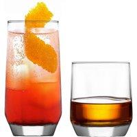 LAV Diamond Glassware 12 Piece Set - Clear