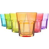 Rink Drink Coloured Water Glasses - 305ml - 6 Colours - Pack of 6