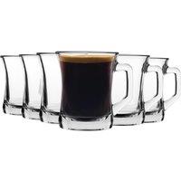 LAV Zen+ Glass Coffee Mugs - 225ml - Clear - Pack of 12
