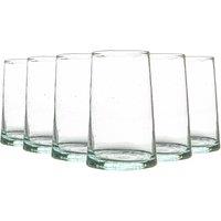 Nicola Spring Merzouga Repurposed Highball Glasses - 320ml - Pack of 6 in Clear