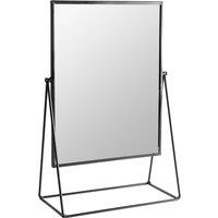 Harbour Housewares 50cm Rectangle Makeup Mirror - Dressing Table Tabletop Cosmetic Bathroom Mirror in Black