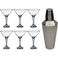 Rink Drink 7 Piece Martini Cocktail Shaker Set - 175ml in Silver