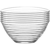 LAV Derin Glass Serving Bowls 12cm Pack of 12 in Clear
