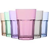 LAV Aras Coloured Highball Glasses - 365ml - 6 Colours - Pack of 6