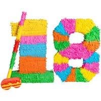 Fax Potato Pinata Set with Stick & Blindfold 18th Birthday / Anniversary Rainbow