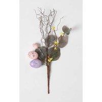 Homescapes Spring Easter Egg & Eucalyptus Pick in Purple