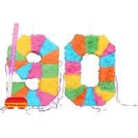 Fax Potato 90th Birthday Pinata Set with Stick & Blindfold - Pink Stick