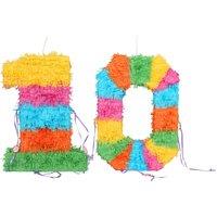 Fax Potato 2pc 10th Birthday Pinata & Blindfold Set - Multi