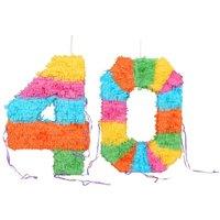 Fax Potato 2pc 40th Birthday Pinata & Blindfold Set - Multi