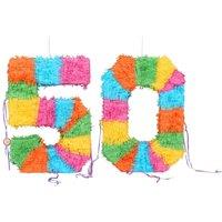 Fax Potato 2pc 50th Birthday Pinata & Blindfold Set - Multi