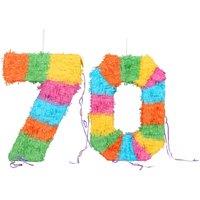 Fax Potato 2pc 70th Birthday Pinata & Blindfold Set - Multi