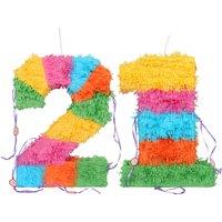 Fax Potato 2pc 21st Birthday Pinata & Blindfold Set - Multi