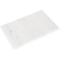 Argon Tableware Rectangle Marble Chopping Board - 40cm x 30cm Non-Slip Worktop in White | Size: 40 cm x 30 cm