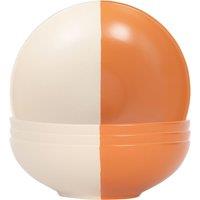 Nicola Spring Colour Block Stoneware Pasta Bowls - 20.5cm - Pack of 4 in Orange