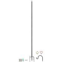 Harbour Housewares Outdoor Iron Festoon Pole - 0.6-2.5M - Black | Size: 1 Pack