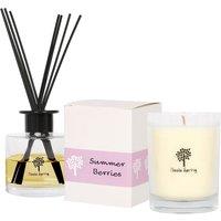 Nicola Spring 160g Soy Wax Scented Candle & Reed Diffuser Set - Summer Berries in Clear