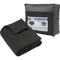 Harbour Housewares Weighted Blanket with Storage Bag - 125 x 150cm - 4kg in Black | Size: 125 x 150 cm