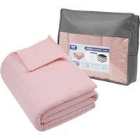 Harbour Housewares Weighted Blanket with Storage Bag - 125 x 180cm - 6kg in Pink | Size: 125 x 180 cm