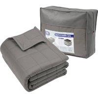 Harbour Housewares Weighted Blanket with Storage Bag - 150 x 200cm - 8kg in Grey | Size: 150 x 200 cm