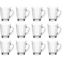 LAV Hestia Glass Mugs - 250ml - Pack of 12 in Clear