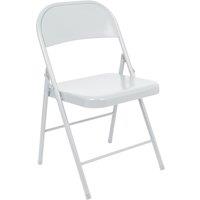 Harbour Housewares Metal Folding Chair - Pack of 1 in White