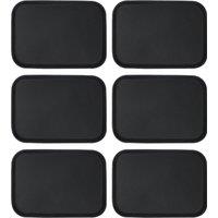 Argon Tableware Rectangle Non-Slip Serving Trays - 35.5cm x 25cm - Black - Pack of 6 | Size: 35.5 cm x 25 cm