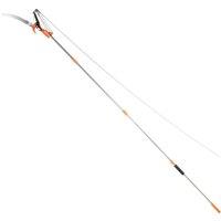 Lazy Tools Manual Pole Saw Tree Pruner 3.5m, Long Reach with Scissor Head in Orange