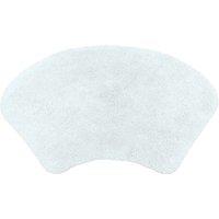 Allure Bath Fashions Curved Shower Mat 100% Cotton in White