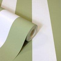 Fine Dcor Juliette Stripe Vinyl Textured Wallpaper in Green