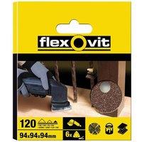 Flexovit Delta Hook & Loop Sanding Sheet 94mm Fine 120G (Pack 6) in Yellow