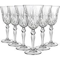 RCR Crystal Melodia White Wine Glasses - 210ml - Pack of 6 in Clear